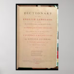 Title page of volume I of the English Print