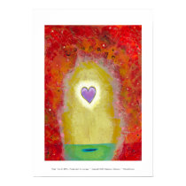 Title:  Tiny Art #596 - Purple heart for courage posters