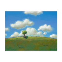 Titled:  A Good Time to Start - landscape art postcards