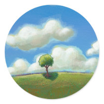 Titled:  A Good Time to Start - landscape art stickers