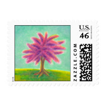 Titled:  Amazing Gorgeous wild purple tree postage