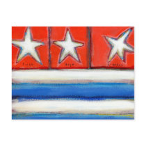 Titled: American Essentials - flag painting ART postcards by flyinggirl Titled: American Essentials - flag painting ART postcards