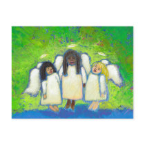 Titled:  Angels Sing to Me of Love and Loss - ART postcards