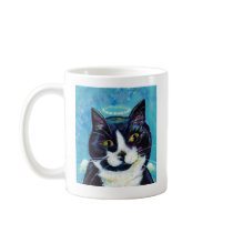 Titled:  Animals Protect Us - cat Angel art mugs