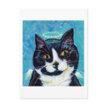 Titled:  Animals Protect Us - cat Angel art postcards