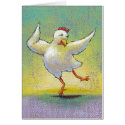 Titled: Awesome - Chicken loves modern dance card