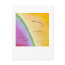Titled:  Balance - Acceptance and happiness postcards