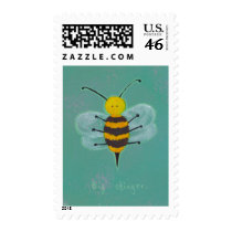 Titled: Big Stinger - Fun risque bee art! postage by SimpleTerms Titled: Big Stinger - Fun risque bee art! postage