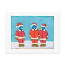 Titled:  Blue Birds in Red Suits - CUSTOMIZE IT Postcards