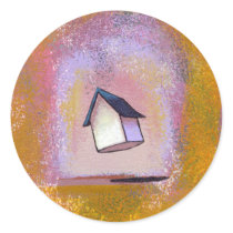 Titled:  Brave Little House - taking flight stickers
