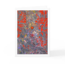 Titled:  Bravery  ~  Bold modern art heart cards