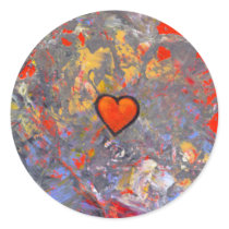 Titled: Bravery ~ Bold modern art heart stickers by flyinggirl Titled: Bravery ~ Bold modern art heart stickers
