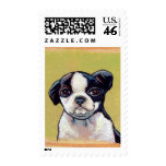 Titled:  Brilliant  -  Boston Terrier puppy dog postage