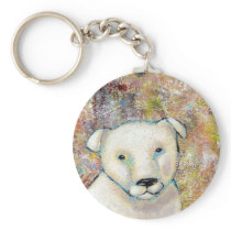 Titled:  Brutus is a Happy Dog keychains