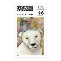 Titled:  Brutus is a Happy Dog postage
