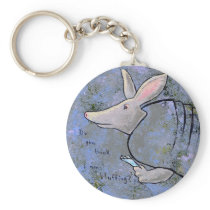Titled:  Card Shark - is poker armadillo bluffing? Keychain