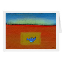 Titled:  Dead  -  beautiful modern folk art bird cards
