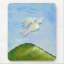 Titled:  Determination - dove in flight Mouse Mats