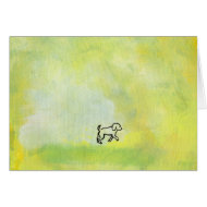 Titled: Digger - fun dog art card