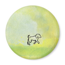 Titled:  Digger - fun dog art magnets