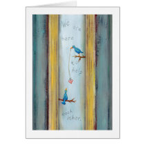 Titled:  Do What You Can - helpful birds heart cards