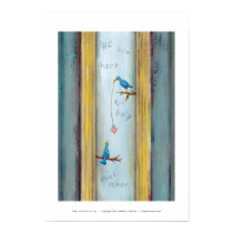 Titled:  Do What You Can - helpful birds heart posters
