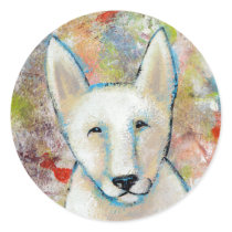 Titled:  Fred is a Happy Dog stickers