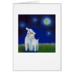 Titled:  Full Moon Sweethearts - lambs sheep love cards