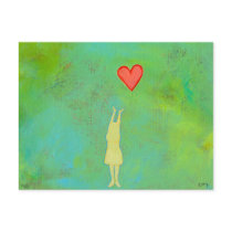 Titled:  Girl  ~  Beautiful unique contemporary postcards