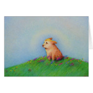 Titled: Heaven - beautiful puppy dog CUSTOMIZED card