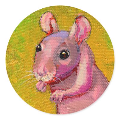 Titled:  I Have No Fur  ~  naked hairless pet rat Sticker by flyinggirl