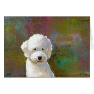 Titled: I'm Thinking About It - adorable white dog card