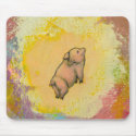 Titled: (In Motion) Action - flying pot belly pig mousepad