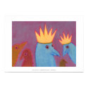 Titled: Let's Wear Crowns - FUN BIRD ART print