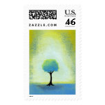 Titled:  Lighting - pretty peaceful tree Postage