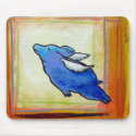 Titled: Little Blue Pig - flying hope faith ART mousepads by flyinggirl Titled: Little Blue Pig - flying hope faith ART mousepads