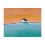 Titled:  Little House on the Hill - art landscape Postcards