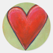 Titled:  Love Differently  -  Beautiful heart Round Stickers