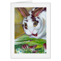 Titled: Mama's Best Boy - Fun pet house rabbit art cards