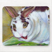 Titled: Mama's Best Boy - Fun pet house rabbit art mousepads
