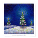 Titled:  Merry Little Trees - fun Holiday art posters