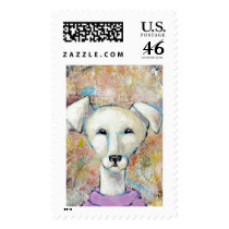 Titled:  Missy is a Happy Dog postage