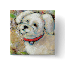 Titled:  Mookie is a Happy Dog buttons