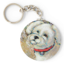 Titled:  Mookie is a Happy Dog keychains