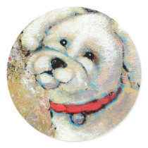 Titled:  Mookie is a Happy Dog stickers