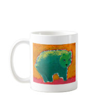 Titled:  My Friend is a Bear - fun angry art mugs