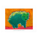 Titled: My Friend is a Bear - fun angry art print