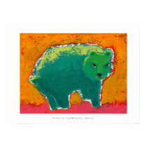 Titled:  My Friend is a Bear - fun angry art posters