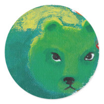 Titled:  My Friend is a Bear - fun angry art stickers