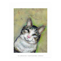 Titled: My Middle Name is Trouble - fun happy cat print